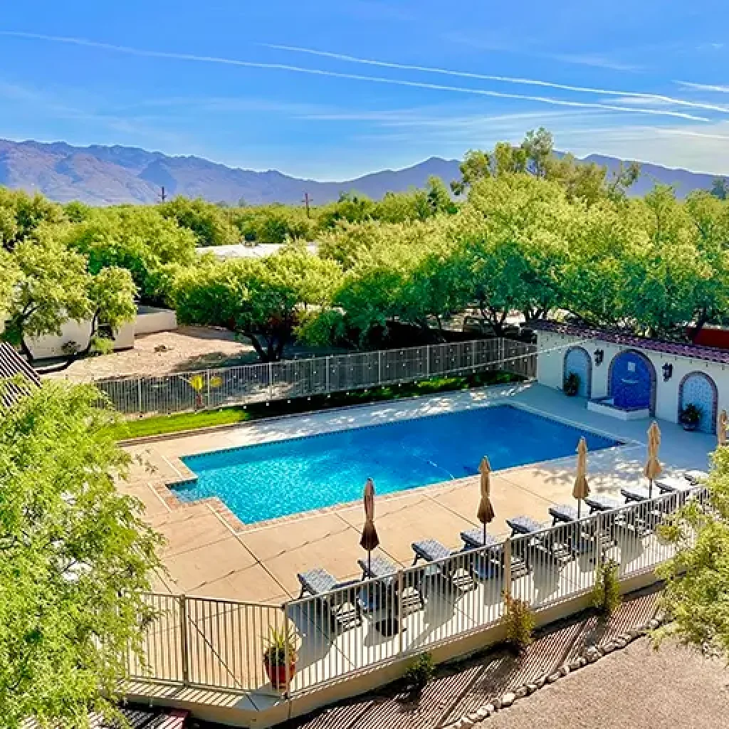 Large pool at Our Tucson villa with pool Solana Spanish Villas