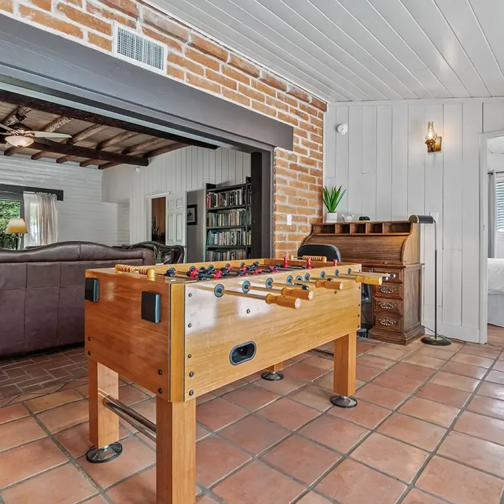 Foosball Table and Desk Workstation
