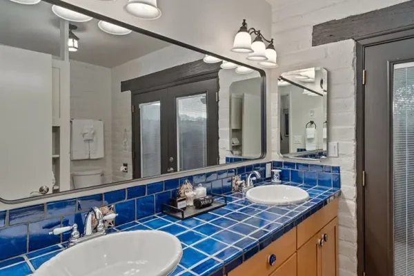Villa 5 extra suite or casita 8 honeymoon suite bathroom double sinks w private patio