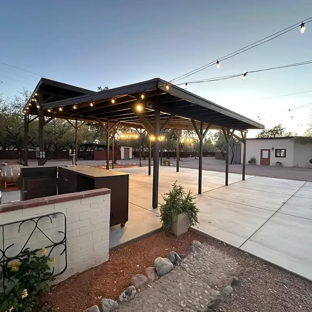 Covered Outdoor Event Space for Family Reunions Tucson at Solana Spanish Villas