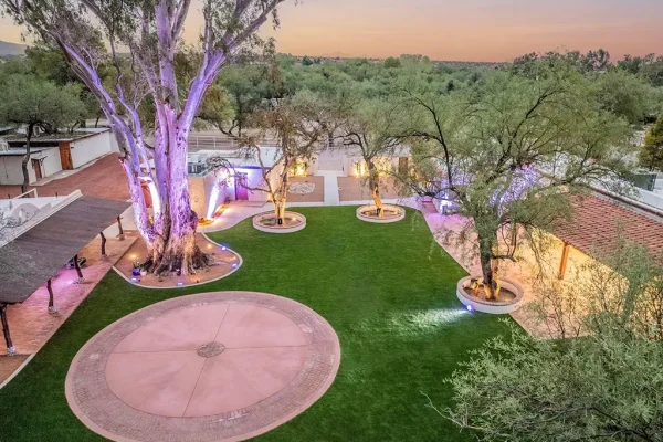 The Guest Ranch Wedding Experience The Courtyard Drone