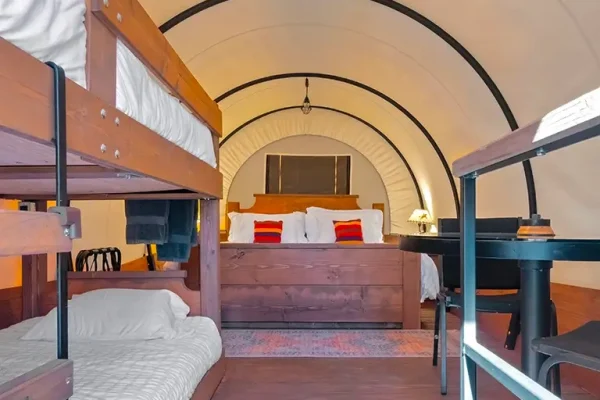 Luxury Glamping Wagon 1 Interior 1