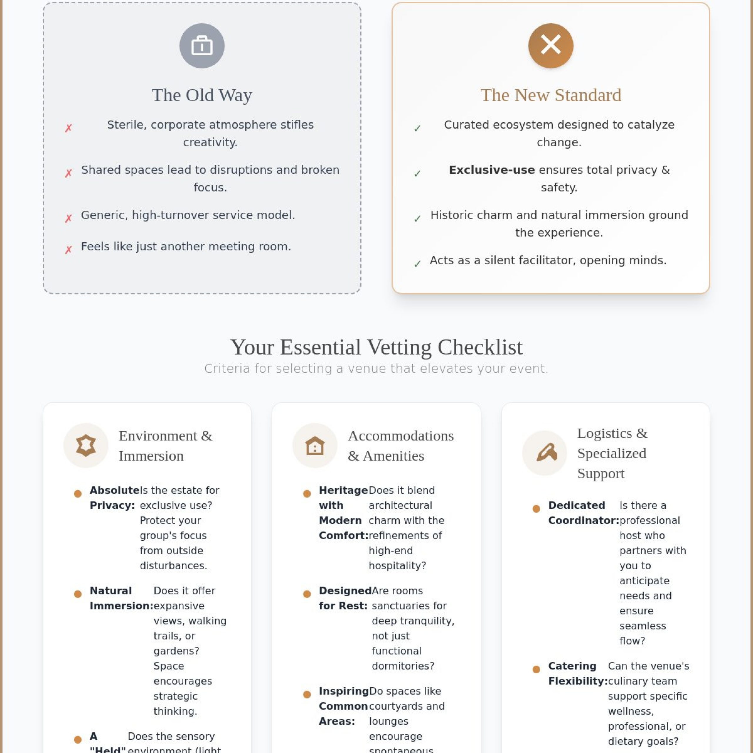 The Ultimate Retreat Center Selection Checklist for 2026